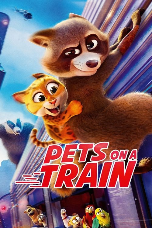 Pets on a Train Poster